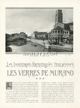 Les Verres de Murano, 1922 - History, Italy, Text by Giulio Lorenzetti, 8 pages