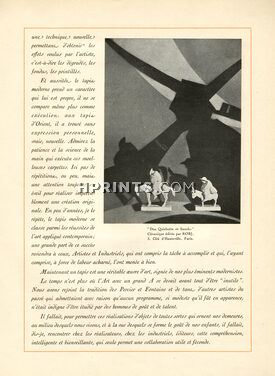 Robj (Decorative Arts) 1930 "Don Quichotte et Sancho" Lapparra "Coupe moderne"