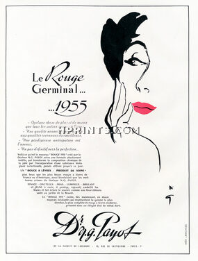 Payot, Dr N.G. (Cosmetics) 1952 René Gruau, Lipstick