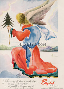 Bryans (Stockings) 1948 Salvador Dali, Christmas Angel