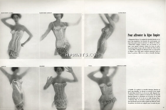 Combinés Cadolle, Charmis, Marie-Rose Lebigot, Marguerite Sacrez, Laure Belin, Christian Dior 1958 Photos Pottier