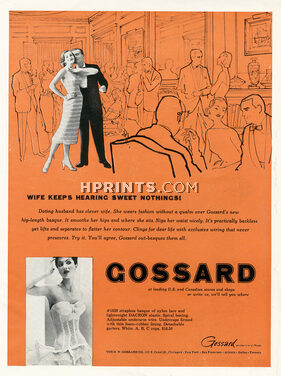 Gossard (Lingerie) 1956 Strapless Basque