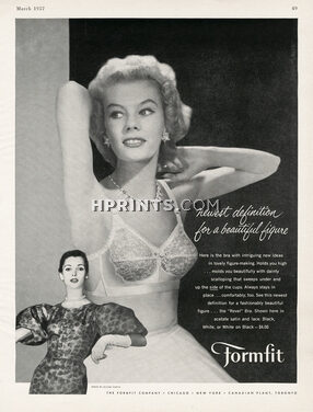 Formfit (Lingerie) 1957 Brassiere, Dress by Eloise Curtis