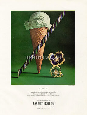Lambert Brothers 1967 Pins, Bracelet, ice-cream cone
