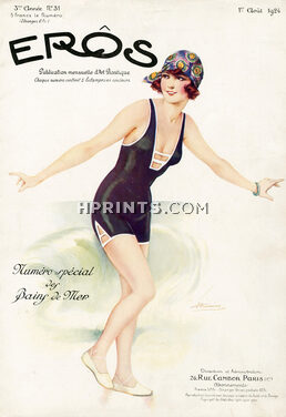 Suzanne Meunier 1924 Bathing Beauty, Eros Cover