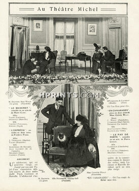M. Daltour, Chienne bull "Poussette" & Colette Willy 1912 French Bulldog
