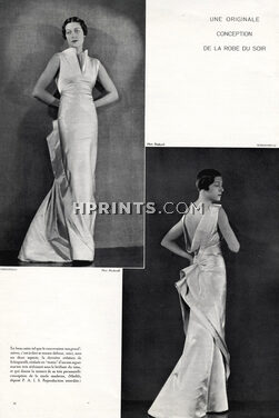 Schiaparelli 1933 Evening Gown, Backless, Photo Rockwell
