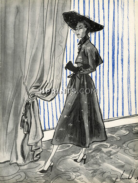 Pierre Louchel 1949 Summer Dress