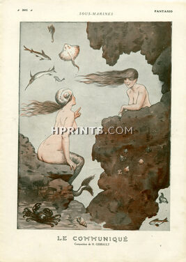 Henry Gerbault 1915 Mermaid Topless