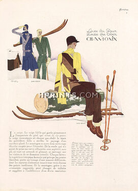 Jane Regny 1928 Skiing, Bénigni