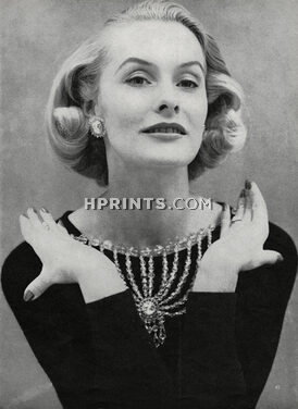 Vendôme (Jewels) 1956 Miss Diana Merrill, Bib of cut crystal beads