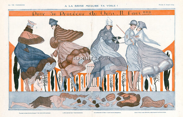 Jacques Loisy 1918 "Pour se Protéger du vent" Elegants Fashion Coats