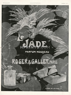 Roger & Gallet (Perfumes) 1923 Le Jade, Parrot, Art Deco