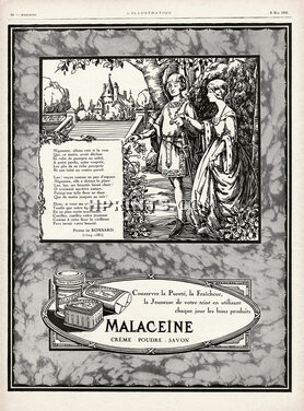 Malaceïne 1925 Ronsard, Mignonne allons voir si la rose...