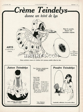Arys (Cosmetics) 1920 Gerda Wegener, Crème Teindelys