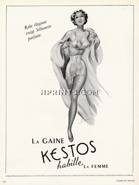 Kestos (Lingerie) 1952 Girdle Bra (Version B)