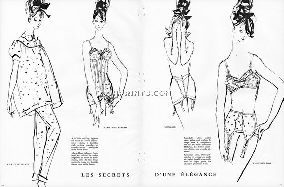 Les Secrets d'une Élégance, 1960 - Lingerie, Girdles, A La Ville Du Puy, Marie-Rose Lebigot, Scandale, Christian Dior