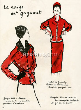 Jacques Fath & Givenchy 1952 "Le Rouge est gagnant", Sylvia Braverman