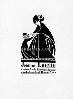 Jeanne Lanvin 1926 Paul Iribe, "Label" Couture, Modes Fourrures, Lingerie