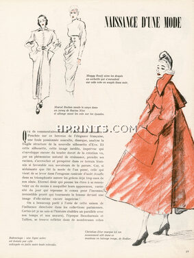 Christian Dior 1948 Manteau en lainage rouge, Rodier, Pierre Mourgue