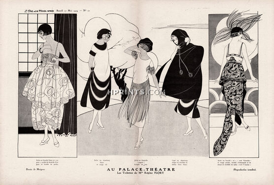 Au Palace-Théâtre 1919 Toilettes de Régine Flory, Dessin de Meignoz