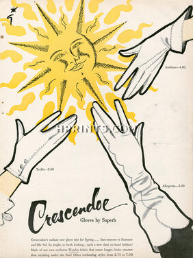 Crescendoe (Gloves) 1952 Sun, René Gruau
