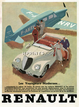 Voitures Renault et Avions Caudron-Renault 1936 Les Voyageurs Modernes, Airplane