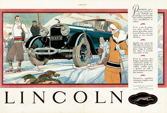 Lincoln 1928 René Vincent, Skiing, Winter Sports