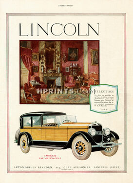 Lincoln (Cars) 1926 Cabriolet par Million-Guiet