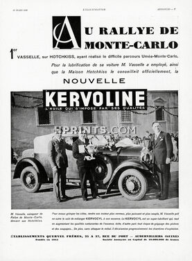 Kervoline 1932 M. Vasselle, Hotchkiss, Rallye de Monte-Carlo, Quervel Frères