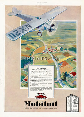 Mobiloil (Motor Oil) circa 1928 Geo Ham