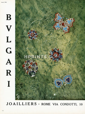 Bulgari 1961 Butterfly Clip, Earrings, Brooch