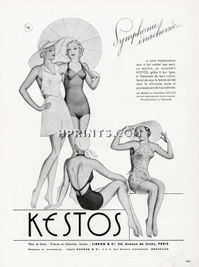 Kestos (Swimwear) 1938 Libron, Parasol