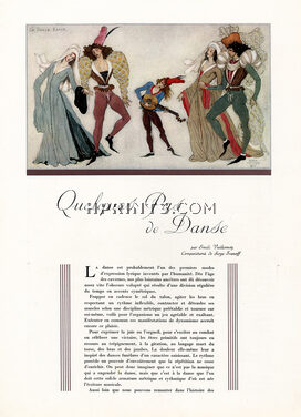 Quelques Pas de Danse, 1937 - Serge Ivanoff Dancers Medieval Costumes, Le Tango, La Valse, Le Menuet..., Text by Emile Vuillermoz, 8 pages