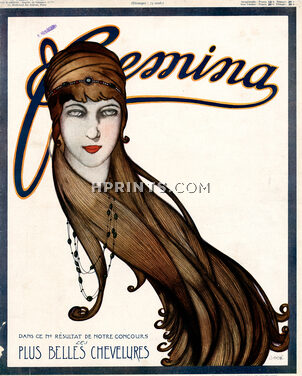 Gosé 1913 "Les Plus Belles Chevelures" Femina cover, Hairstyle