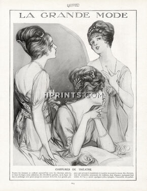 Sohek 1913 Coiffures de Théâtre, Hairstyle Combs