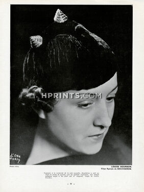 Louise Bourbon 1936 Boucheron "Clips Spirale" pour chapeau, Photo Madame D'Ora