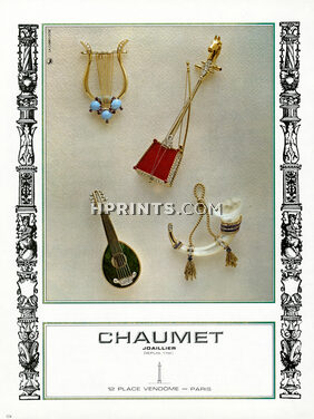 Chaumet 1968 Musical instruments Brooch