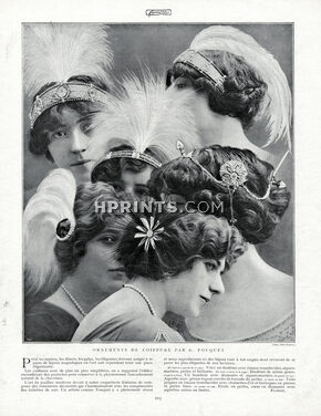 Georges Fouquet (Jewels) 1912 Diadèmes, Combs, Hairstyle Ornaments