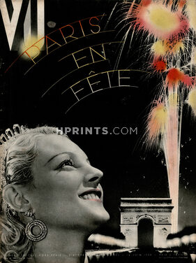 Van Cleef & Arpels 1934 Paris en fête, Earring, Diadème, Tiara, Arc de Triomphe