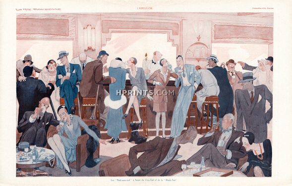 Henry Fournier 1930 L'Abreuvoir, Les "Boit-sans-soif", Bar, Cocktails
