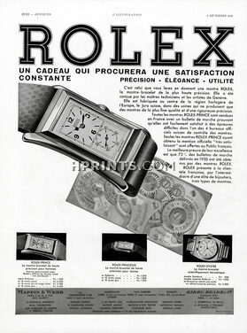 Rolex (Watches) 1932 Models Oyster, Prince, Princesse