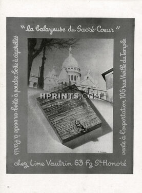 Line Vautrin 1947 Powder Box, Cigarette Box, La Balayeuse du Sacré-Coeur... Pierre Jahan