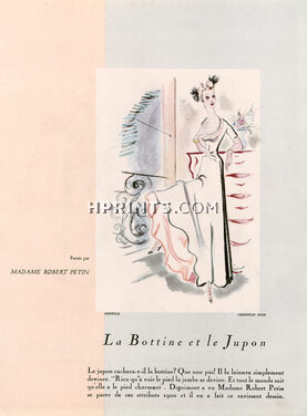 André Dignimont 1947 Mrs Robert Petin, Christian Dior & Drettas, 4 pages, 4 pages