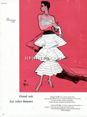 Jacques Griffe 1955 Tulle de Dognin, Lorganza de Bianchini Férier, René Gruau