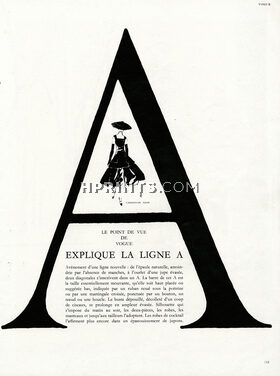 Christian Dior 1955 Ligne A, René Gruau