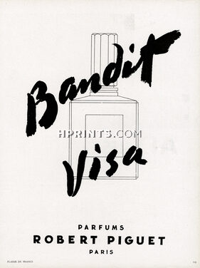 Robert Piguet (Perfumes) 1950 Bandit, Visa