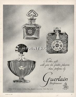 Guerlain (Perfumes) 1952 Shalimar, Vol De Nuit, L'heure Bleue