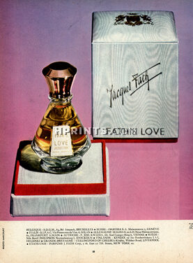 Jacques Fath (Perfumes) 1962 Fath's Love, Photo Harcourt