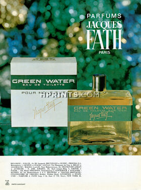 Jacques Fath (Perfumes) 1962 Green Water, Photo Harcourt